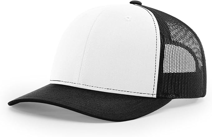 black and white mesh hat