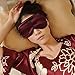 Fitglam Natural Silk Sleep Mask, Best Sleeping Mask Eye Mask Eye Cover for Travel, Nap, Meditation, Blindfold with Adjustable Strap for Men, Women and Teenagers (Burgundy)