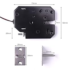 ATOPLEE Electronic Lock, 1pcs DC 12V 2A Carbon