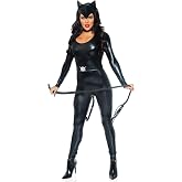 Leg Avenue Women's 3 Piece Frisky Feline Catsuit Halloween Costume Bodysuit w/ Tail