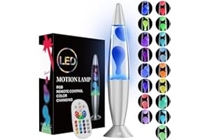 SOARLING 17 Color Liquid Motion Lamp LED Changing Lamp with Remote 16 Inch Large Blue Pink Green Red Purple Classic Volcano Lamp Retro Big Table Lamp Relax Night Light for Kids Adults Boys Room Home Decor