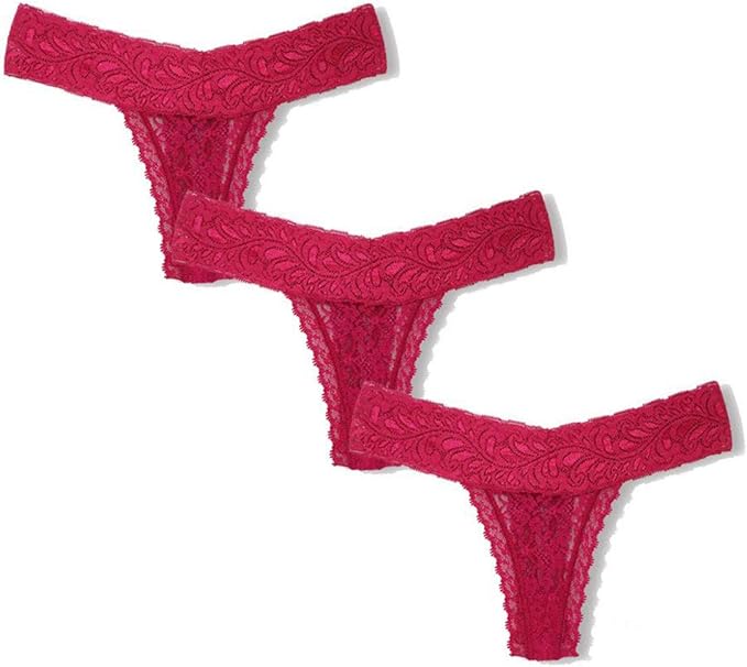 3 Pcs/Lot Plus Size Women Panties Sexy Tanga Seamless Lace Thong