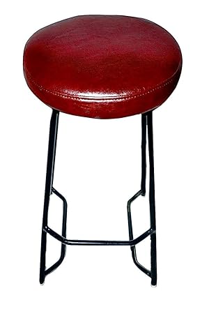 BdotS Luxury Bar Stool with Comfortable Foam and Leg Rest (Standard, Maroon)