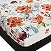 Vaulia Lightweight Microfiber Sheets, Flower Printed Pattern, Red/Orange Full Size, 3-Piece Set (1 Fitted Sheet, 2 Pillowcases)