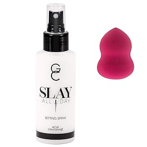 GC Make Up Setting Spray - Gerard Cosmetics Slay All Day Coconut - OIL CONTROL Spray - 3.38oz (100ml) Comes With 1 Lianna Beauty Blender