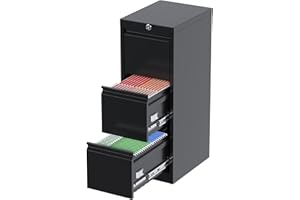 JAORD 3 Drawer Metal File Cabinet
