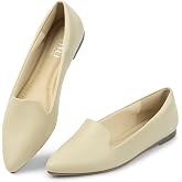 MUSSHOE Flats for Women Pointed Toe-Comfortable Business Casual Work Shoes, Dressy Suede Slip On with Memory Foam for Office, Teacher &amp; Standing All Day