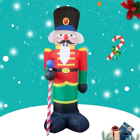 Greemwish 8 Foot Christmas Inflatable Nutcracker Soldier Outdoor