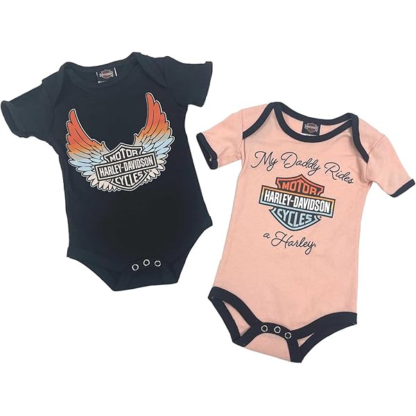 Tstars "Son Of A Biker" Baby Bodysuit – 100% Cotton, Short Sleeve, 3-Snap Closure, Born To Ride Outfit