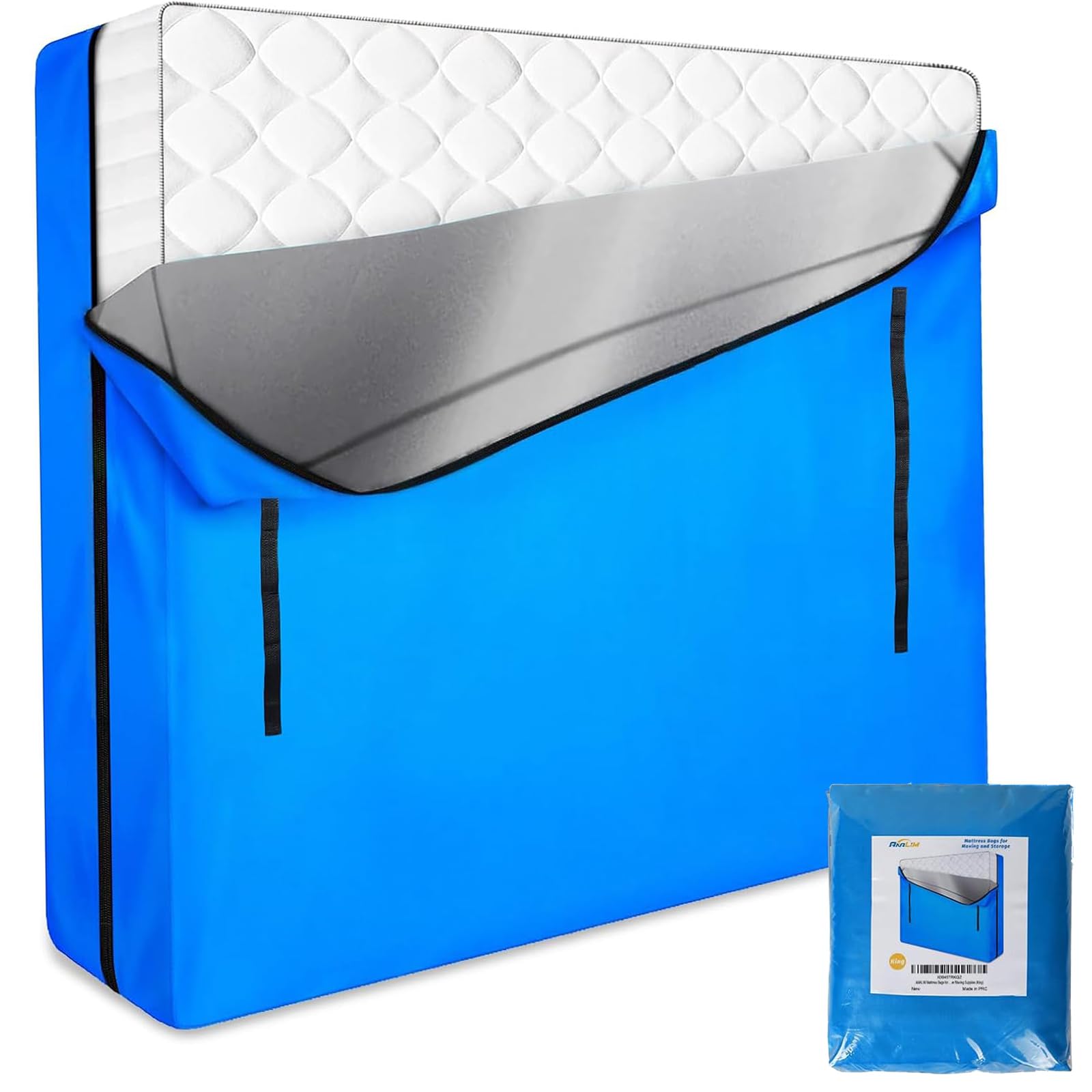Photo 1 of ANALIM Mattress Bags for Moving and Storage, Zippered Mattress Storage Bag with 8 Strong Carrying Handles, Cover Moving Supplies Reusable Mattress Protector (King)