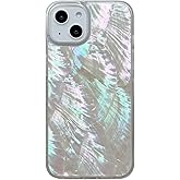 Reezaddin Mother of Pearl Glitter Phone Case for iPhone 16 (NOT Pro) 2024,Bling Shiny Real Seashell Pattern Slim Glossy Sleek Stylish Trendy Protective Shockproof Girls Women i Phone 16 Cover 6.1"