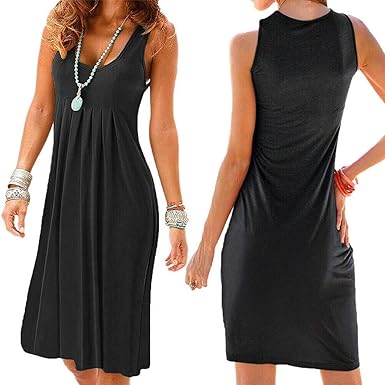 ladies black midi dress
