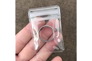 AOLEIXIYA 100PCS Pvc Clear Jewelry Pouches Organizer Travel Earring Storage Bags Transparent Jewelry Storage Pouches Zipper Earrings Packing (100 Pcs Rings small pouch)