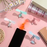 UKCOCO 5pcs Portable USB Type C Mini Phone Fan - Random Color Smartphone Cooler view 9