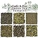 Solstice Exotic and Rare Green Tea Loose Leaf Tea Sampler Assortment (6-Variety), Dragon Well, Gunpowder, Sencha, Yunnan, Fannings, Chinese Pan-fired