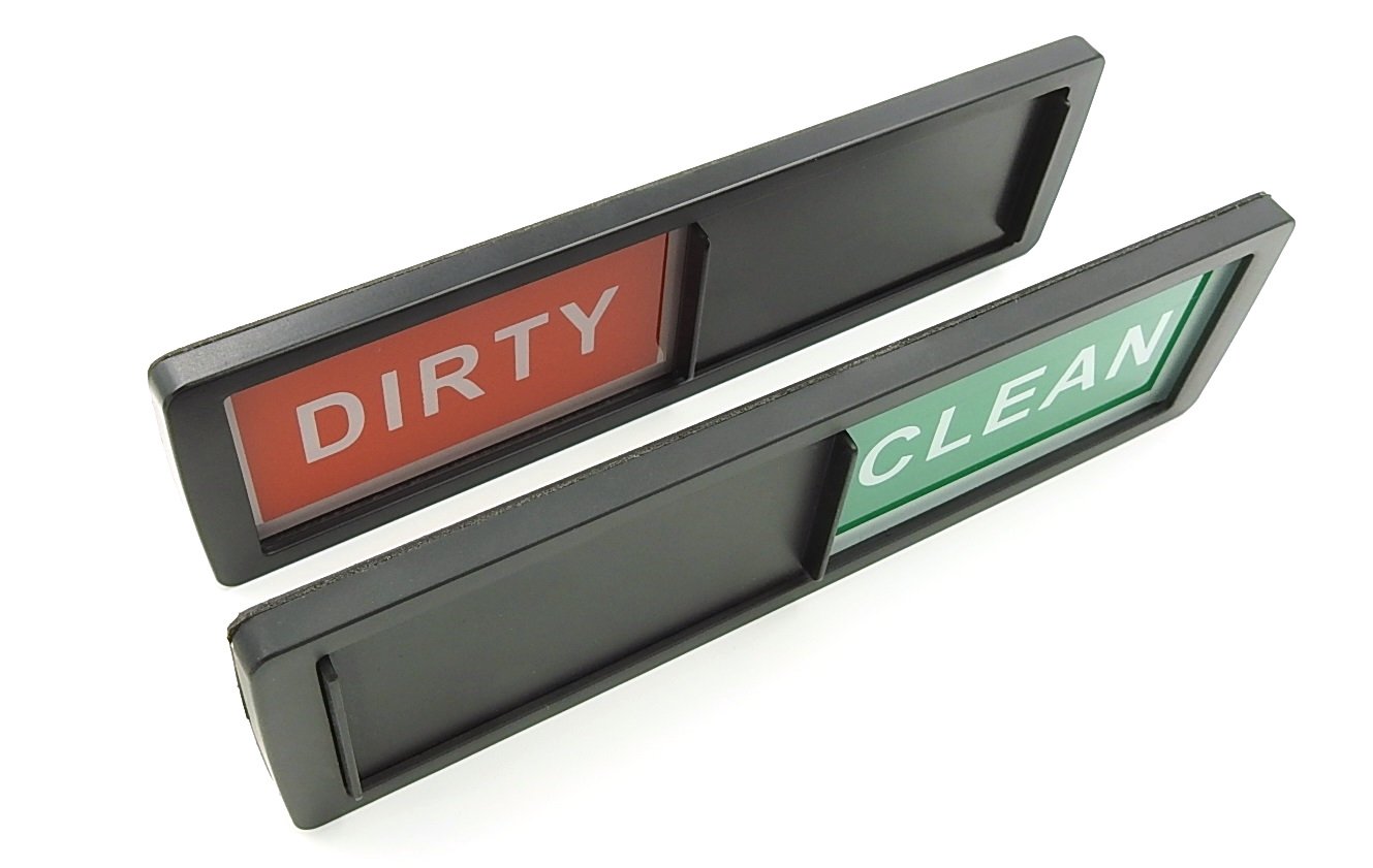 Dishwasher Clean Dirty Sign Indicator in Black for All