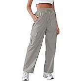 YIPINK Hiking Pants Women Lightweight Cargo Pants Quick Dry Water Resistant Outdoor Travel Pants with Zipper Pockets