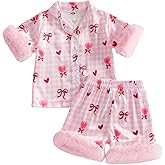 Kavousa Toddler Pajamas Baby Girl Boy Summer Butterfly/Fruit Print Silk Pjs Sleepwear Nightwear Loungewear Pj Set