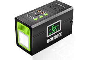 MORMLUCK Portable Power Station 127W (Peak 200W),Solar Generator(Solar Panel Optional), 88.8Wh Power Supply with 110V AC Outlet, 1*Type-C, 2*QC3.0, Solar Powered Generator for Emergency Backup, Camping