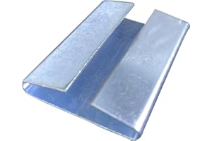 NVOYAJUAN Semi Open Snap Seals for 1 1/4" Width Steel Strapping Metal Clips for Packaging Banding Strong and Safe (50pcs)