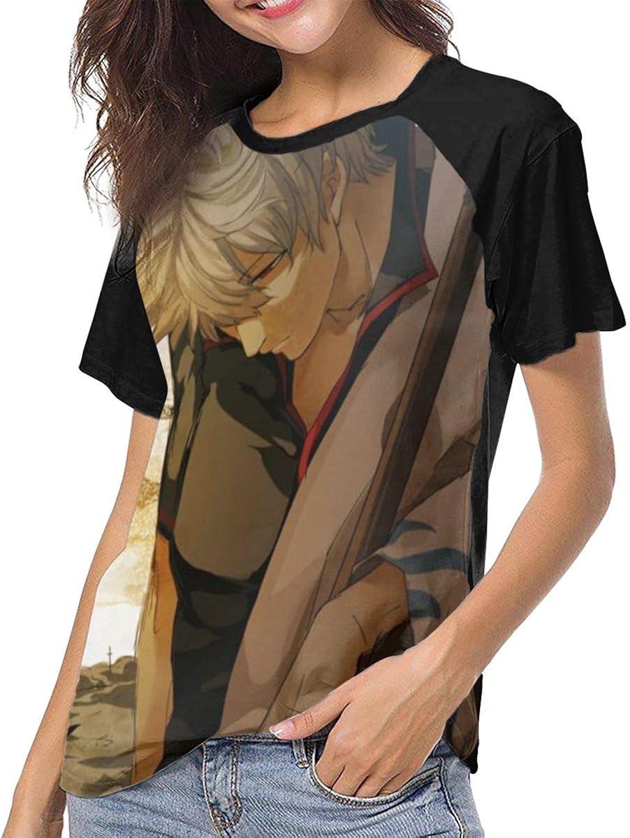 Anime Classic Adults Womens Short Sleeve TShirt Crew Neck Tops Tee at
