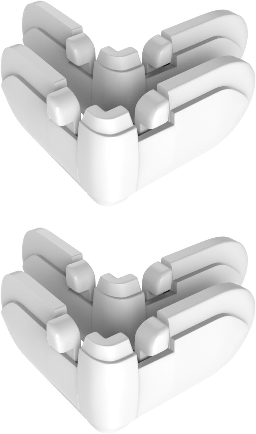 Safetz Cabinet Drawer Angle Locks, Adhesive Cabinet 90 Degree Angle Locks, Child Safety Latches for Drawers, Doors, Appliances (4 Pack)