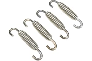 AUTUT Motorcycle Exhaust Muffler Spring Stainless Steel Spring Hooks, 58mm Total Length, Pack of 4