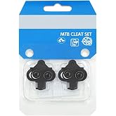 NAACOO Bike Cleats Compatible with Shimano SPD Cleats &amp;Look X-Track Pedals | For Spinning Indoor Cycling Shoes,Outdoor Mountain Biking,SH51/ SH-56 Clips Optional, Durable,Easy Clips&amp;Release