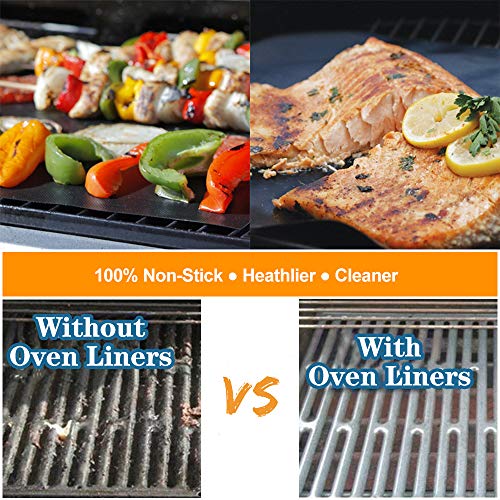 Besego Oven Liners, Set of 5 Non-Stick Oven Mats with Tong and Basting Brush, FDA-Approved Oven Accessories, Use for Electric, Gas, Microwave, and Toaster Ovens (Copper) - Thumbnail 3