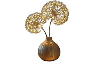 Blissful Bright Dandelions, Dandelion Lamp, Artificial Dandelion Branches with Lights, for Room Fireplace Table Christmas Dec