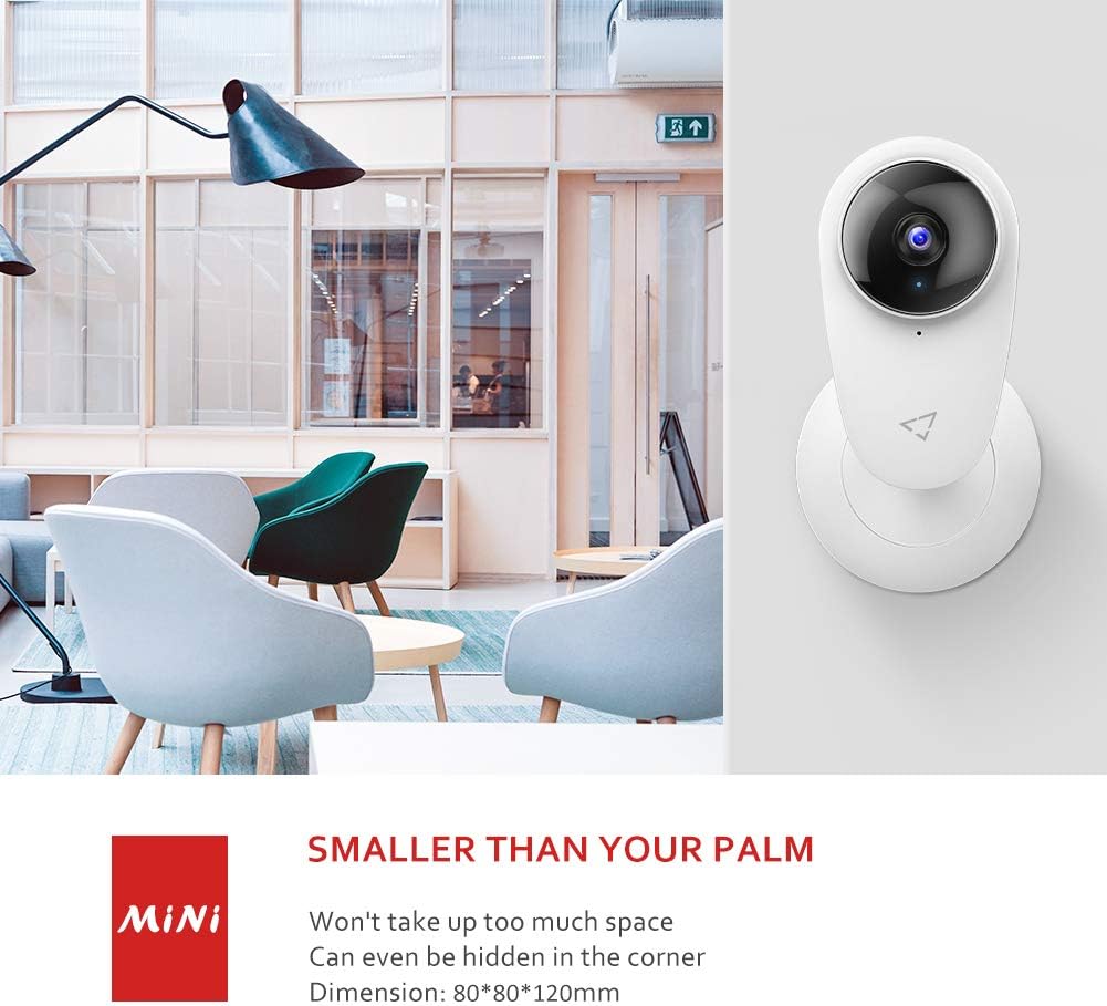 Victure 1080P FHD Baby Monitor Pet Camera 2.4G Wireless Indoor Home Security Camera with Two-Way Audio Motion Detection Night Vision for Baby/Pet/Nanny/Elderly Compatible with iOS & Android System: Camera & Photo