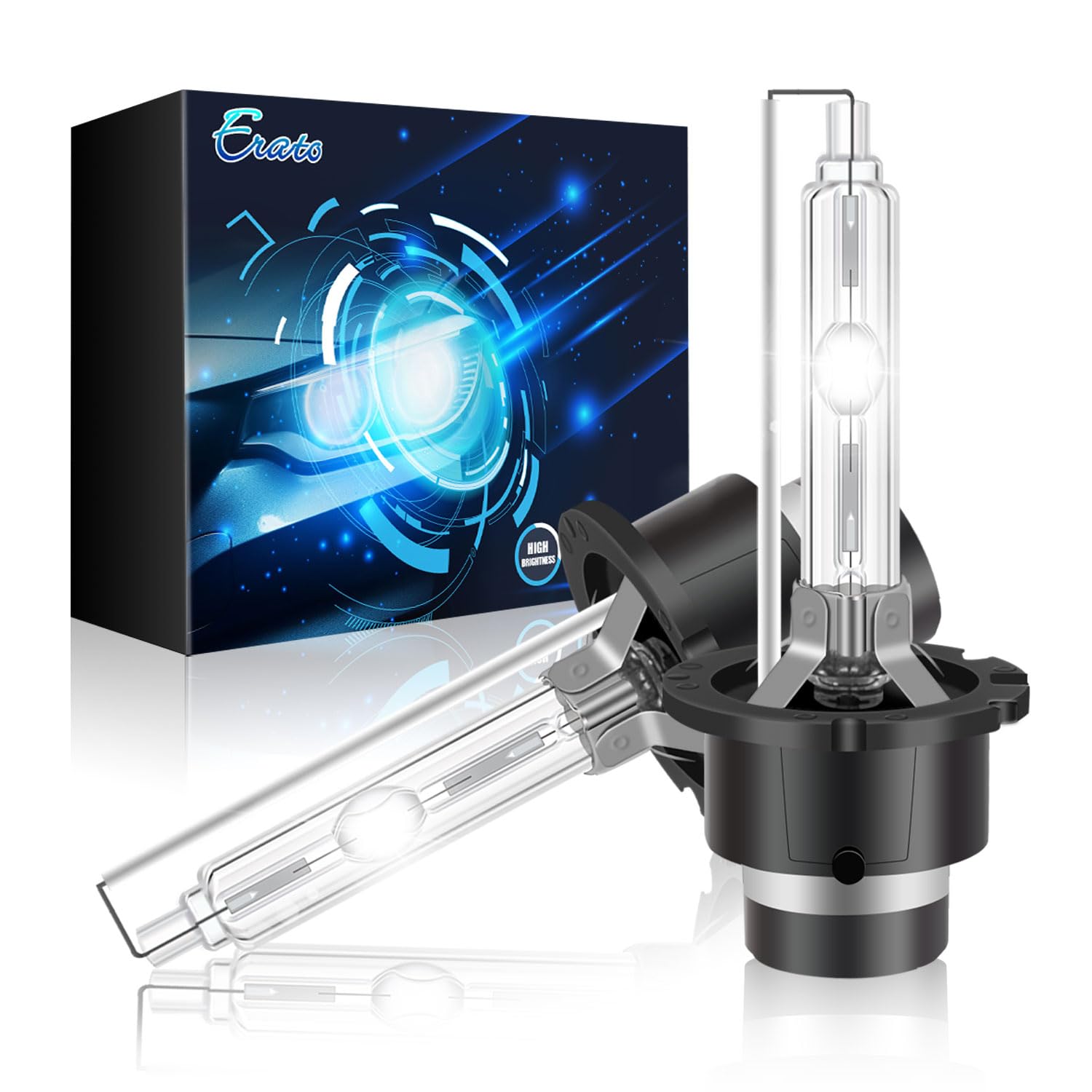 Photo 1 of Erato D2S Headlight Bulbs 6000K 35W Diamond White Xenon Bulbs 12V Car Replacement Bulbs- Pack of 2
