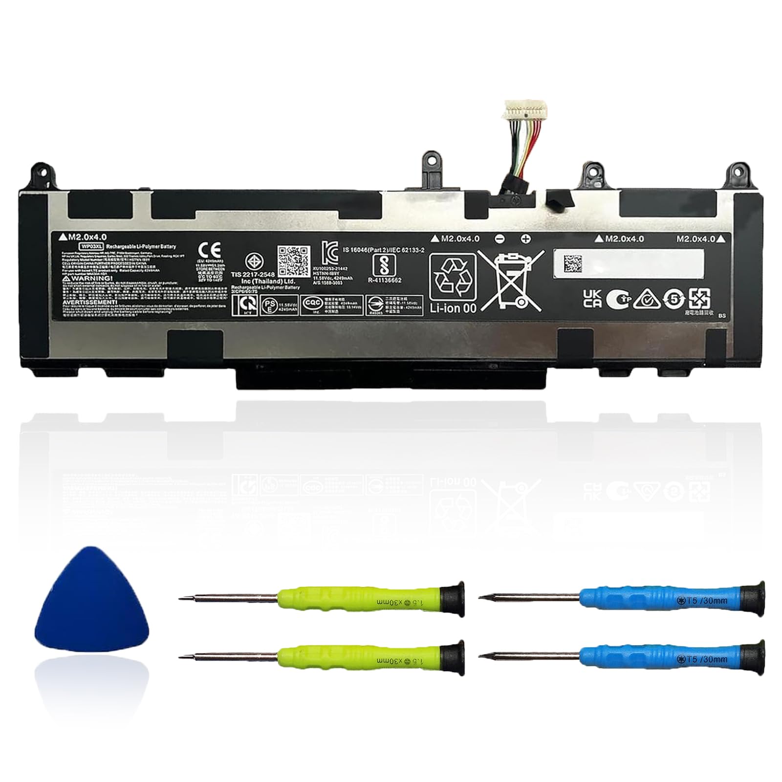 Photo 1 of OUWEE WP03XL M73466-005 Laptop Battery Replacement for Hp EliteBook 830 835 840 845 860 865 G9 G10 X360 1040 G9 G10 ZBook Firefly 14 G9 G10 Series Notebook HSTNN-OB2J M64304-AC1 11.58V 51.3Wh