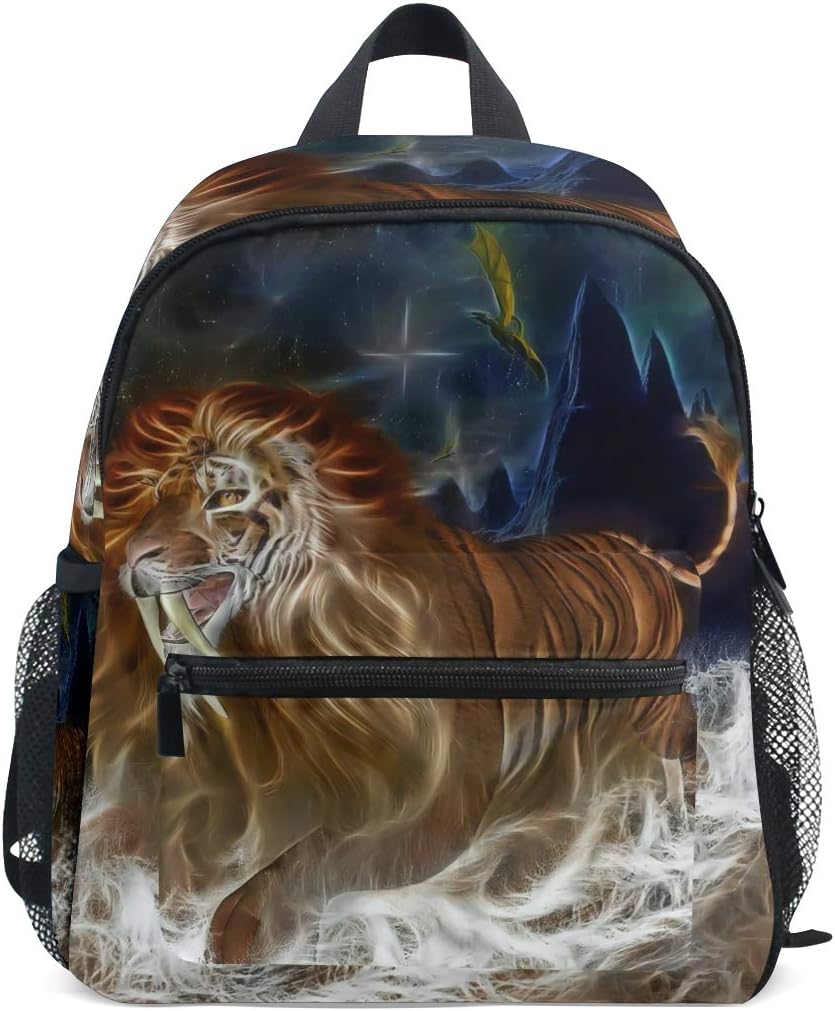 MUOOUM Lion Tusk Art Painting Kids Backpack Pre-School Toddler Bag Travel Daypack