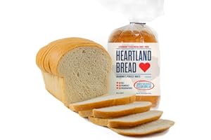 Heartland Bread Grandma's Perfect Organic White Bread Sliced With No Fats, Oils Chemicals, Or Preservatives, Just 100% Homemade Taste And Quality Bread Loaf 32 Ounce