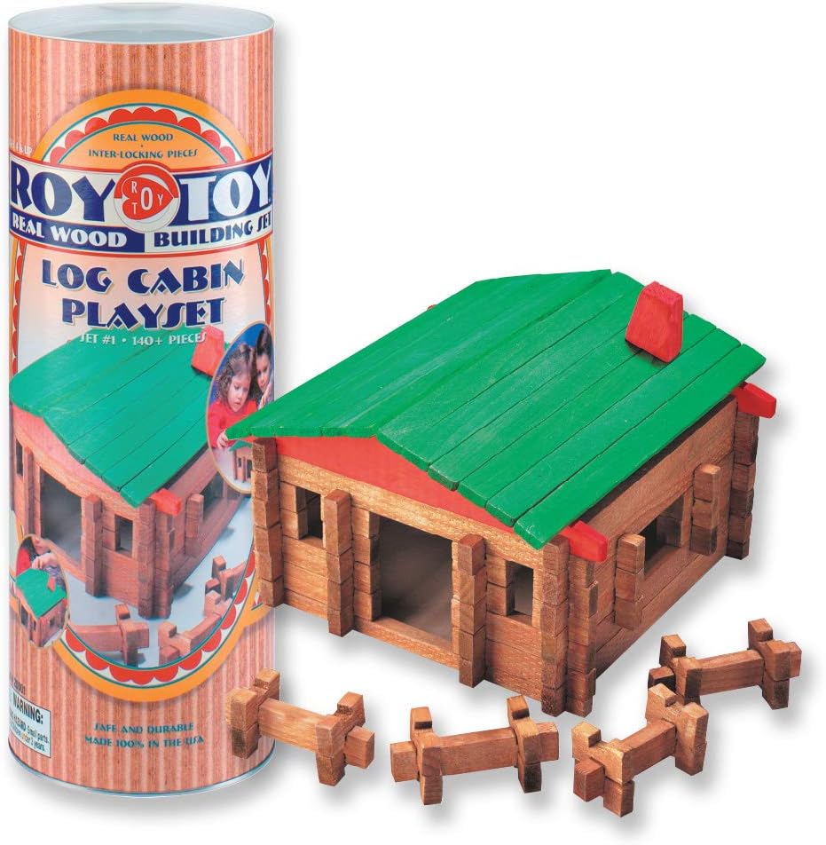 Best Roy Toy Classic Log Building Sets The Camp