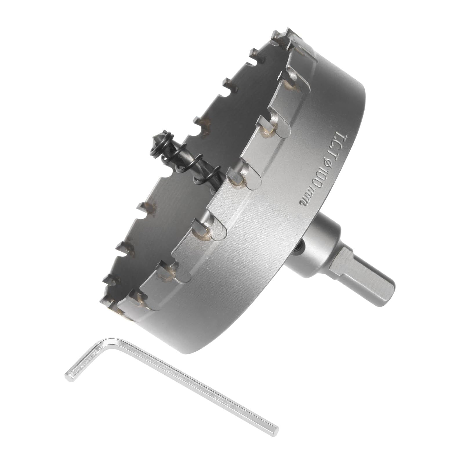 CoCud Carbide Hole Saw, 3.9 Inch/100mm Diameter, Metal Steel Hole Cutters Drill Bits - (Applications: for Metal Wood), 1-Pieces