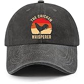 The Chicken Whisperer Sun Hat Custom Hats Pigment Black Fishing Hat Gifts for Dad Baseball Hats