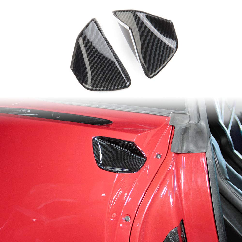 Carbon Fiber Look Cover Trims for 2014/2015/2016/2017/2018 Chevrolet Corvette C7 (Black)