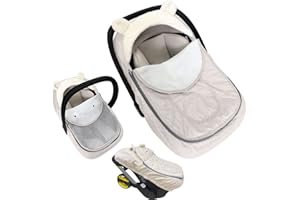 SHSYUE Car Seat Cover Baby Carseat Covers,Car Seat Covers for Babies Winter,Universal Infant Car Seat Canopy Shield for Cold Weather, Warm and Cozy Protect Boy&Girl from Cold Wind-for All Seasons