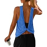 UNIANKIYA Open Back Workout Tops for Women Athletic Backless Tank Tops Sleeveless Running T Shirts Yoga Going Out Gym Clothes