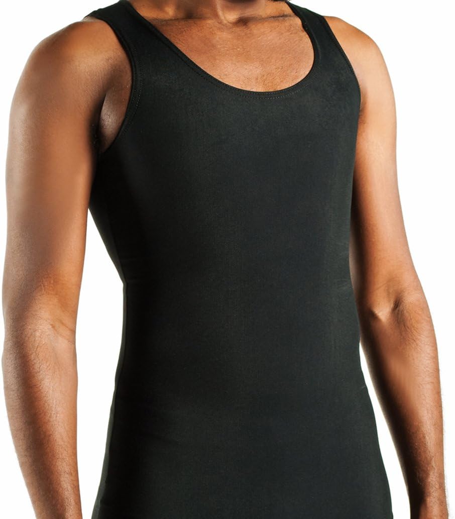 GC2 Compression Mens Black Dual Compression Body Contouring Undershirt (Extra Small)