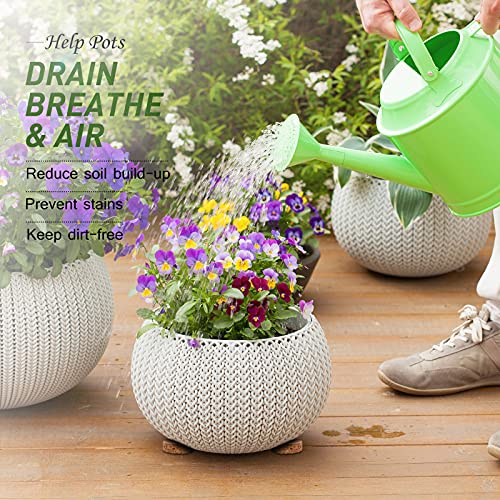 30 Pieces Plant Pot Feet Invisible Pot feet Risers with Non Slip Surface Indoor Outdoor Solid