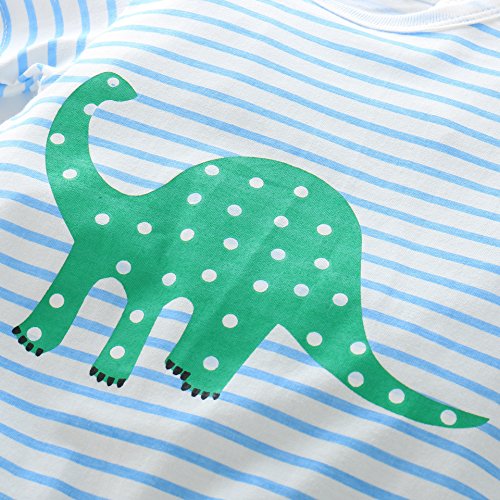 Infant Baby Boys Girls Summer Cute Short Sleeve Stripe Romper Bodysuit Shortall - Image 5