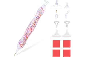 RECORDARME Diamond Painting Pen, Diamond Art Tools Accessories Pen,Ergonomic Diamond Art Drill Pen with Wax and Tips (Shiny Shards)