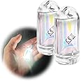 DOKeep USB Mini LED Lanterns, 2 Pack Waterproof EDC Keychain LED Flashlight for Camping Rechargeable Battery Stick Light Maglite Hockey Dog Collar Flashlight for Nighttime Shift (2Pack White)