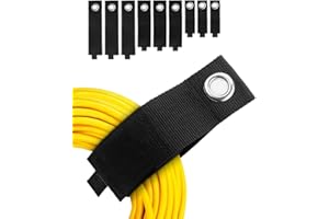 AKSIKO Heavy-Duty Storage Straps - 9 Pack Hook and Loop Hanging Extension Tool Cord Straps Organizer for Cable Management, Rope, Hoses, RV and Garage Organization - includ 10-inch/13-inch /17-inch