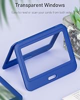 Uniclife 3 Pack ID Badge Holder Double-Sided Windows Blue Card Protector view 2