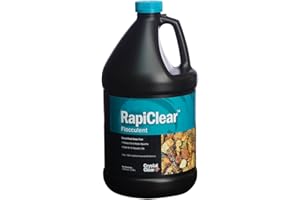 CrystalClear RapiClear Liquid Flocculent - Pond Water Clarifier - 1 Gal Treats Up to 64,000 Gallons