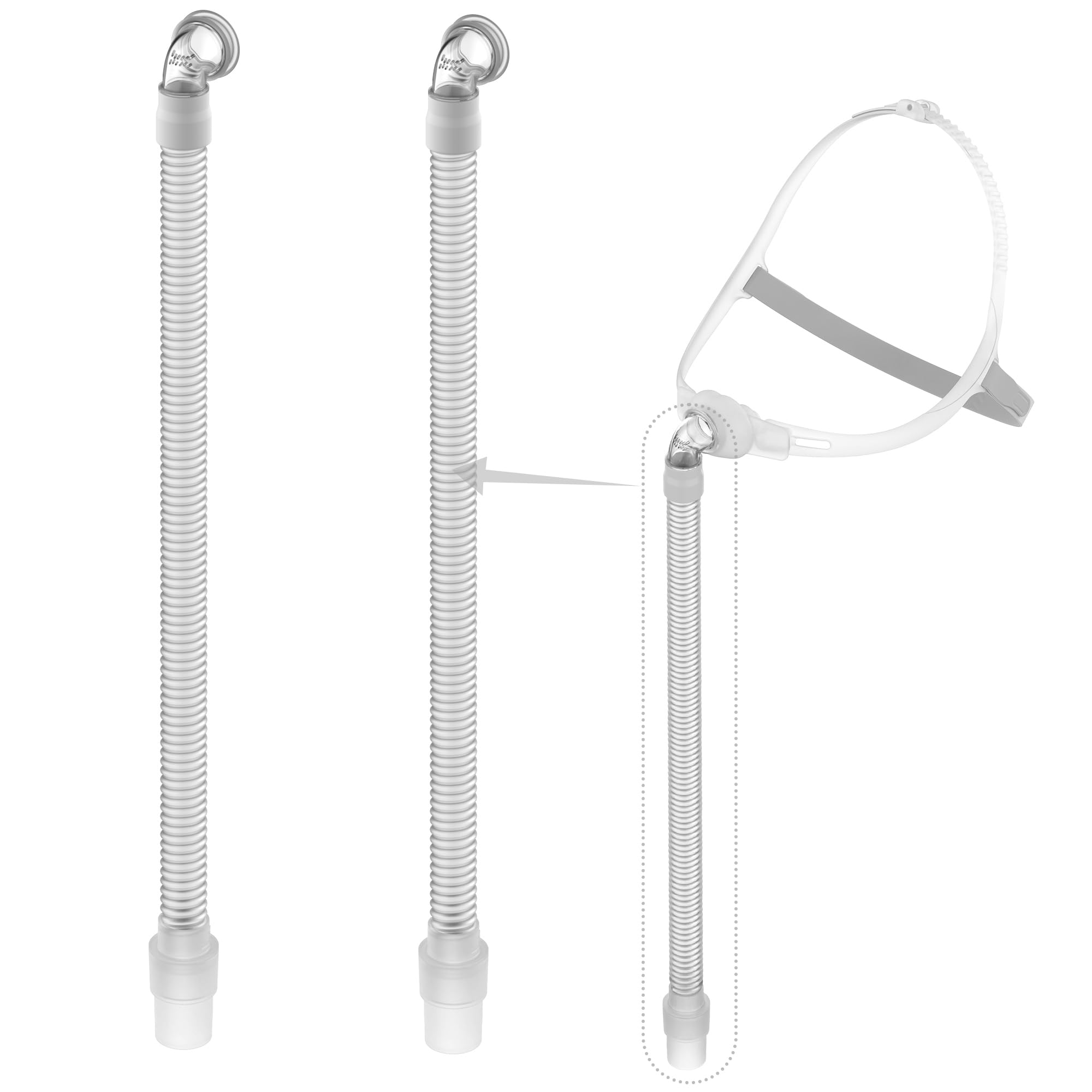 Photo 1 of 2 Packs Replacement Tube for Swift Fx, Avoid Leakage And No Noise, Only Short Tube for Swift Fx, Medihealer Supplies